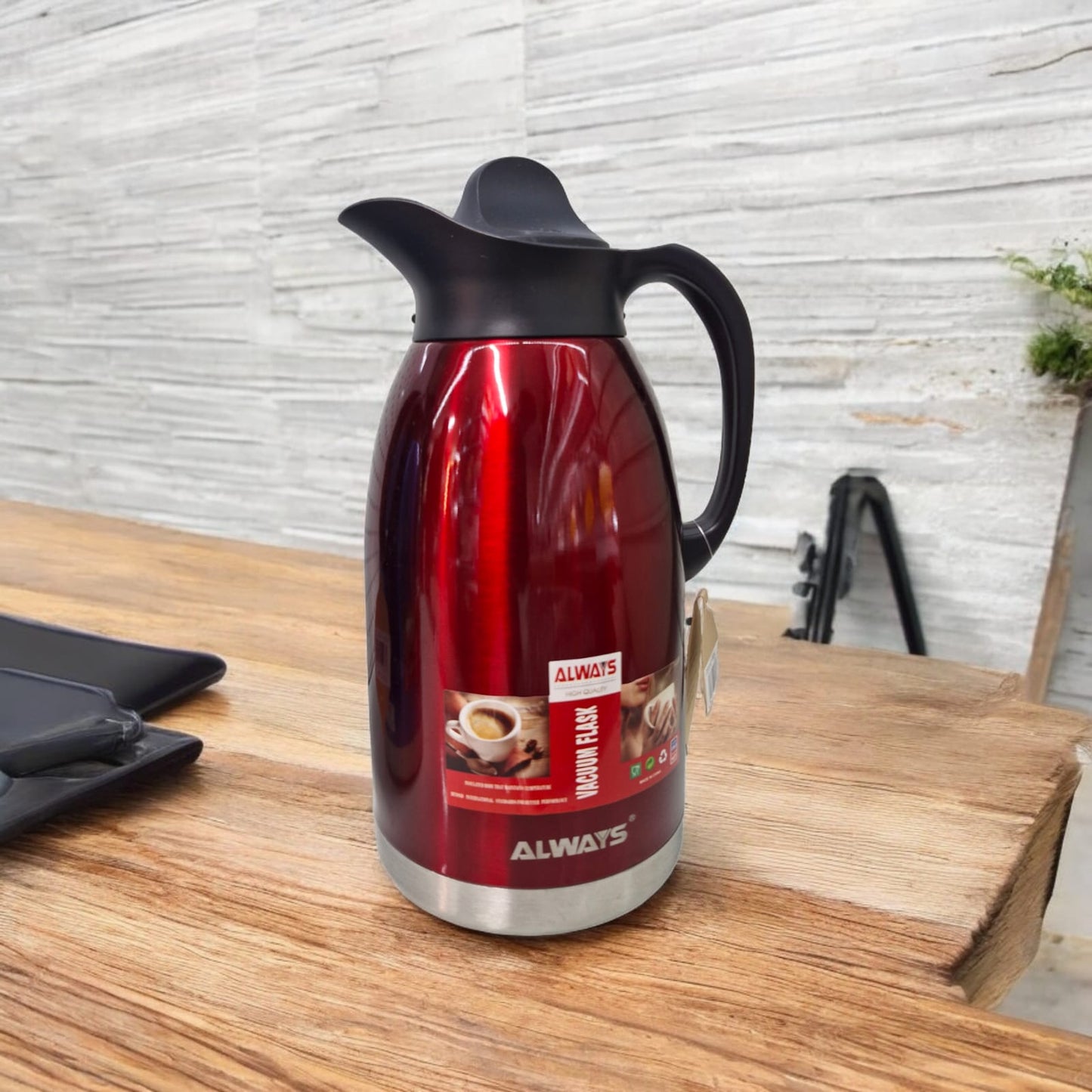 Thermos Flask Stainless Steel inside 2L -Red