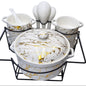 15 Pcs Soup Set with Metal Stand