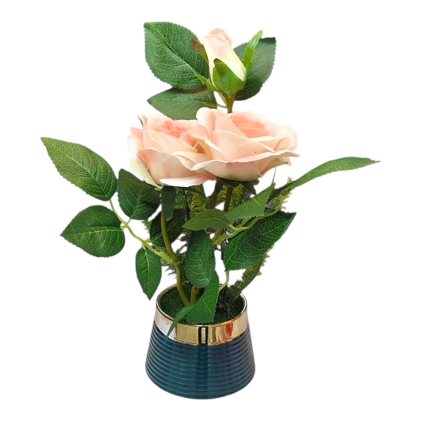 Artificial Rose 🌹 Flowers with Vas 25 cm tall