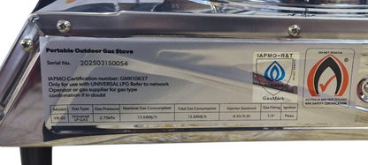 Single Stainless Steel Gas Stove, Cast Iron Rings